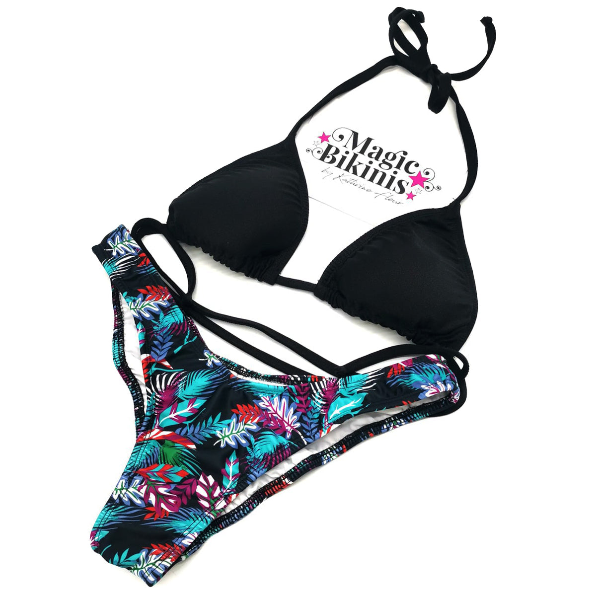 Beach Bikini No61 Dark Floral Bikini Magic Bikinis The Choice Of Champions