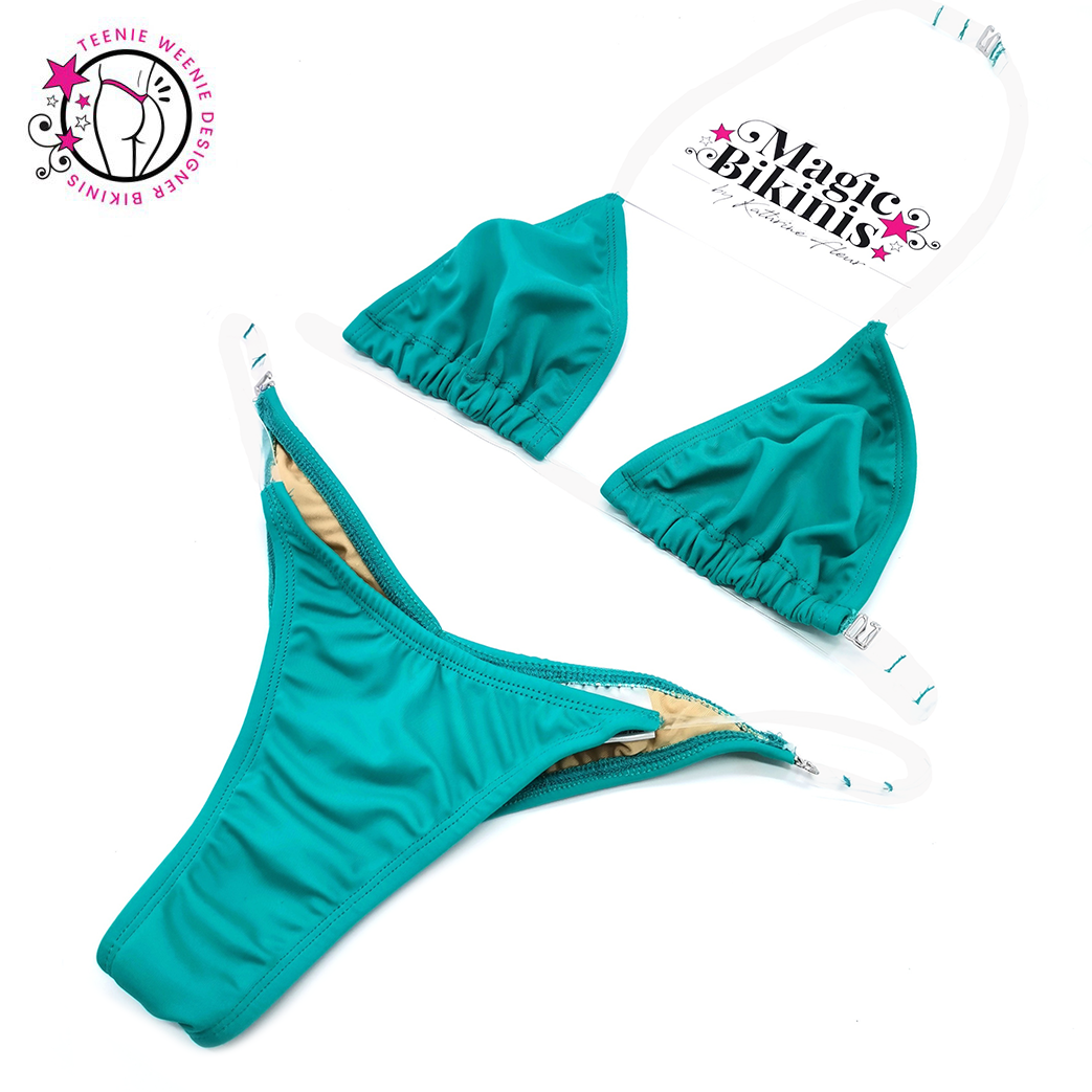 Teenie Weenie Bikini No.30 Teal No Tan Lines Magic Bikinis The