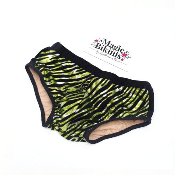 Men's Bodybuilding Posing Hotbriefs - Lime Zebra