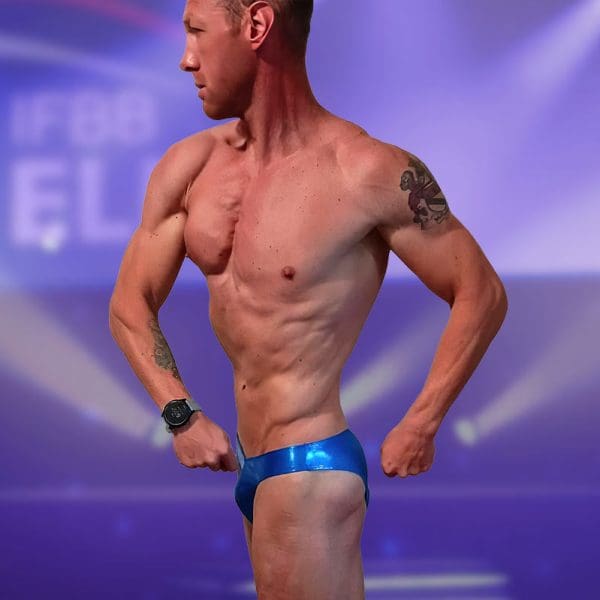 IFBB Elite Pro Bodybuilding Posing Trunks Side View