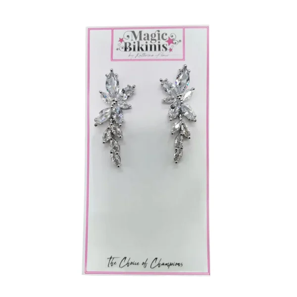 Elsa Frozen Flower Diamante Earrings