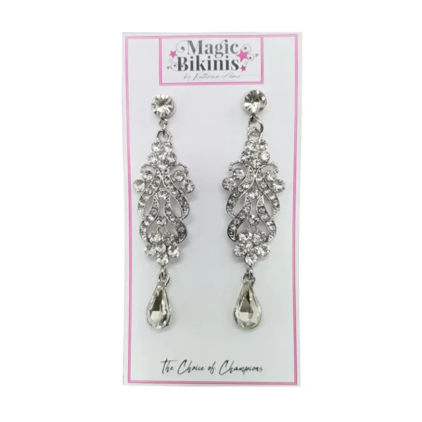 Tabitha Silver Diamante Earrings