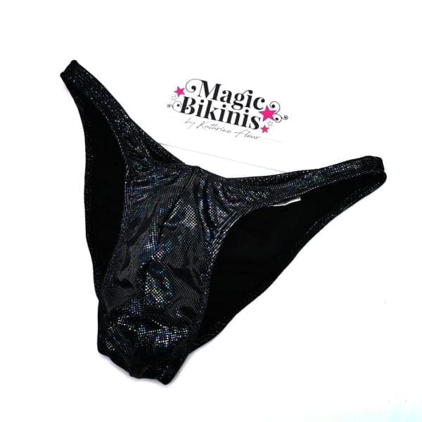 PCA Classic Style Men’s Bodybuilding Posing Trunks Shiny Black