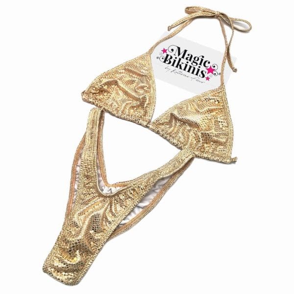 Beach or Posing Bikini No.08 Metallic Gold Scale