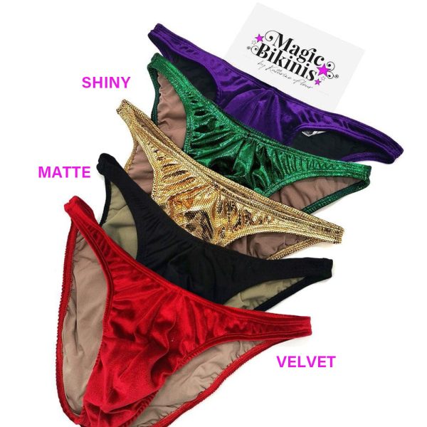 NPC and IFBB Pro League Men's Bodybuilding Posing Trunks Velvet and Stretch Lycra