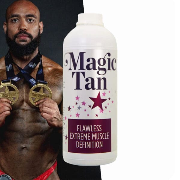 Magic Tan Dark Stage Tan for Mens and Ladies Extreme Muscle Definition