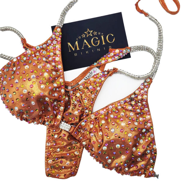 Orange 213 NPC stage Suit pro style ultra pro bum bikini Magic Bikinis