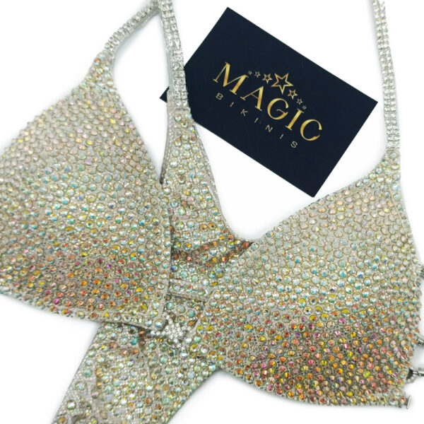 Light golden champagne 214 NPC stage Suit pushup pro style ultra pro bum bikini Magic Bikinis