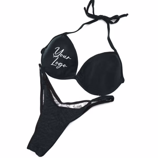Your teams logo custom printed posing practice suit magic bikinis