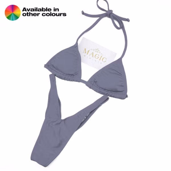 Matte Lycra IFBB Elite Pro Posing Bikini Soft Cup with Semi Pro V Cut pants