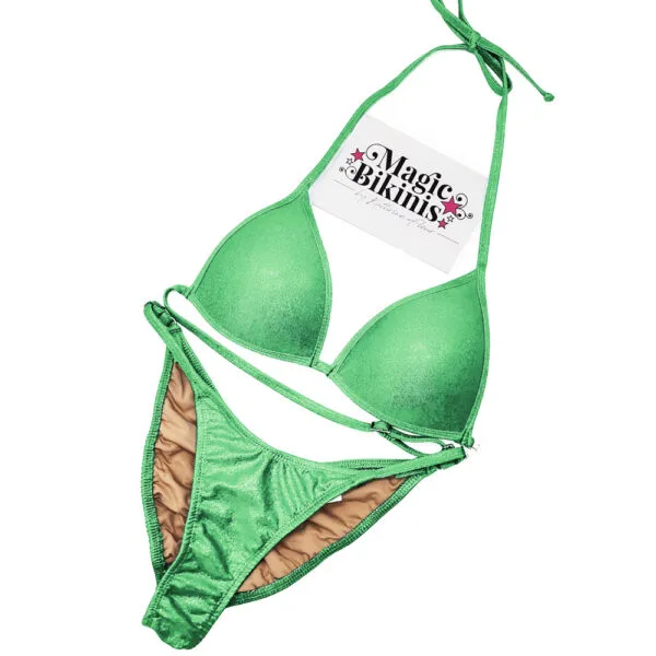 NPC IFBB Pro League Fit Model Bikini No.217 – Shiny Green, No Crystals