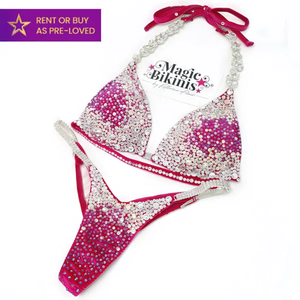 Candy Crush NPC Style Pro IFBB Bikini Pink ultra pro style rental bikini Magic Bikinis