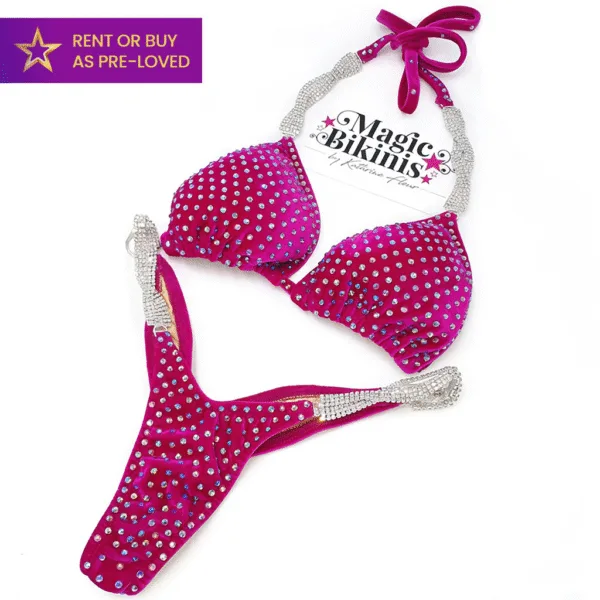 Pink Passion NPC Style Pro IFBB Bikini Pink ultra pro style rental bikini Magic Bikinis