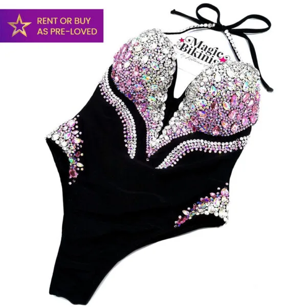 Sultry Bush Black IFBB Elite Pro Competition Bodysuit Rental