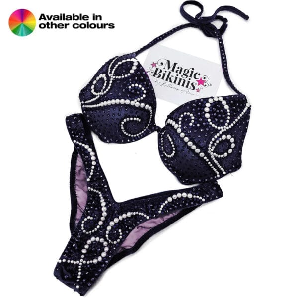 Custom Bikini No.132 Velvet Pearl Swirls IFBB Elite Pro, PCA