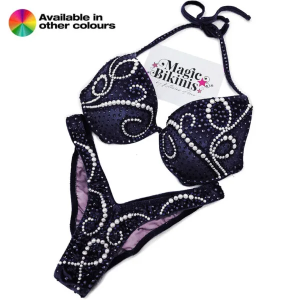 Custom Bikini No.132 Velvet Pearl Swirls IFBB Elite Pro, PCA