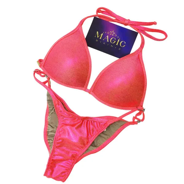Fit Model Competition Bikini - NPC / IFBB Pro League - Holographic Glitter Coral