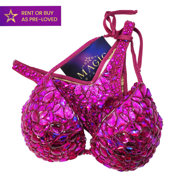 IFBB Elite Pro stage bikini and figure suit by Magic Bikinis Pink Fuchsia Fox