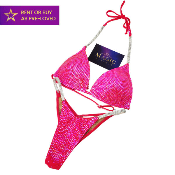 NPC hawt pink rental bikini connectors ultra pro crystal bling set by Magic Bikinis