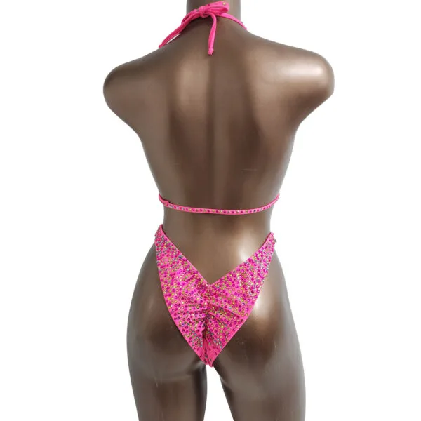 IFBB Elite Pro stage bikini and figure suit by Magic Bikinis Pink Volcano