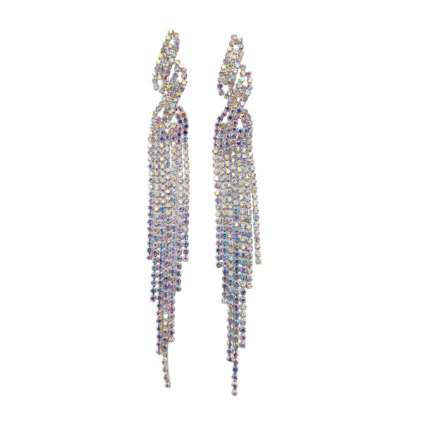 Lola AB Diamante Tassel Drop Earrings