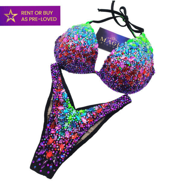 IFBB Elite Pro stage bikini and figure suit by Magic Bikinis Northern Lights