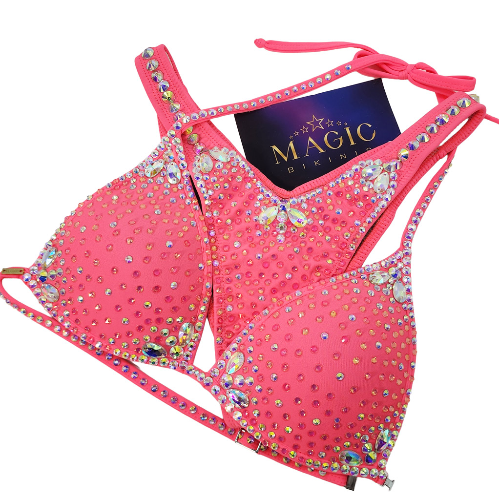 IFBB Elite Pro stage bikini and figure suit by Magic Bikinis Coral Beauty