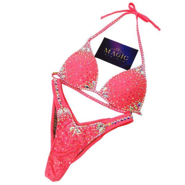 IFBB Elite Pro stage bikini and figure suit by Magic Bikinis Coral Beauty