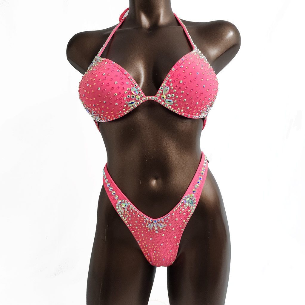IFBB Elite Pro stage bikini and figure suit by Magic Bikinis Coral Beauty