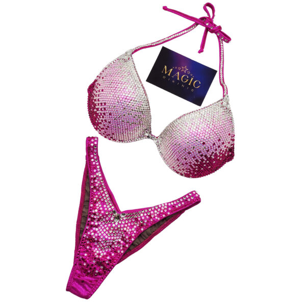 IFBB Elite Pro Pink Princess Stage Bikini with wedge cup Large