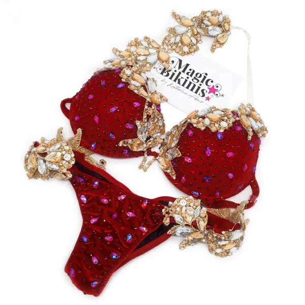 Magic Bikinis Pre-loved The Duchess wbff glam diva style suit ibff
