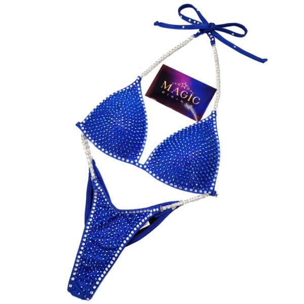 Royal Blue Mystique Magic Bikinis in stock IFBB Pro League NPC Stage suit for sale